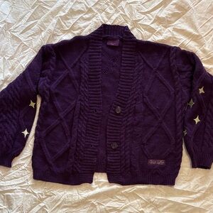 Taylor Swift Purple Cardigan with Star Details